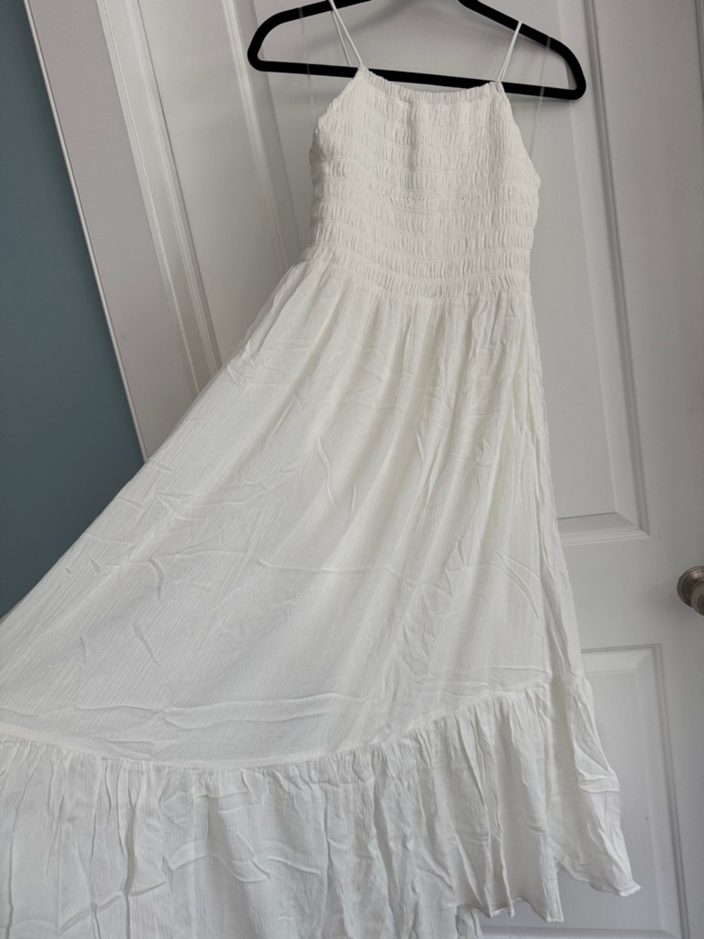 Z Supply Smocked Jazmin Maxi Dress white Large